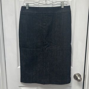 J Crew dark Denim Pencil Skirt 6 EUC